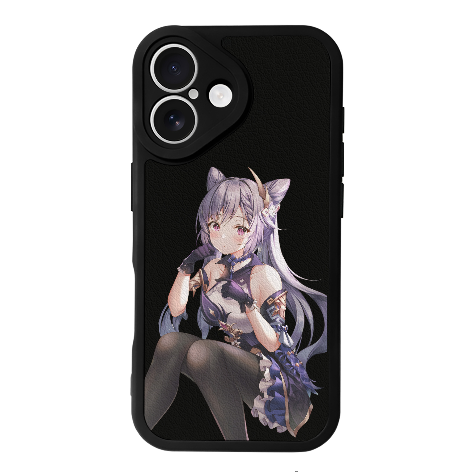 げんし神 刻晴 こくせい genshin Kokusei 【iPhone 16シリーズ対応】シリコンスマホケース（レザー調） 材質：シリコン